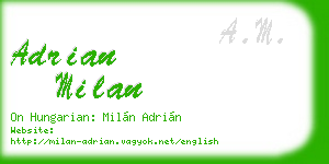 adrian milan business card